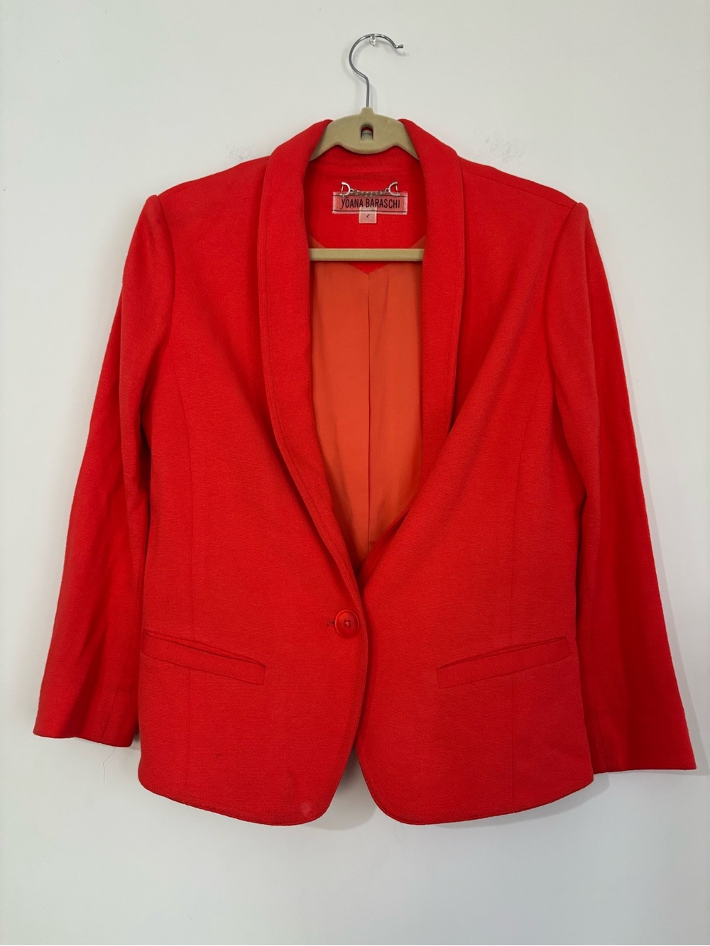Yoana Baraschi Red-Orange Women's Blazer Jacket